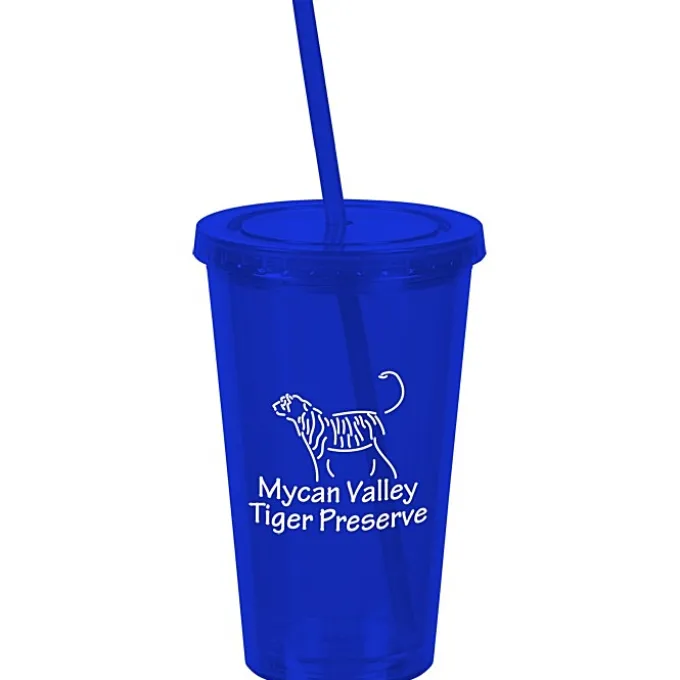 Customized Acrylic Tumbler with Straw - 16 oz