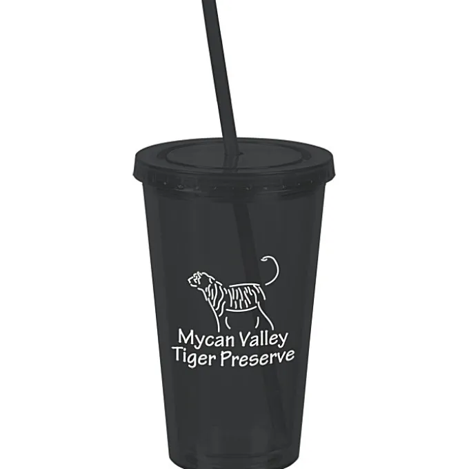 Customized Acrylic Tumbler with Straw - 16 oz