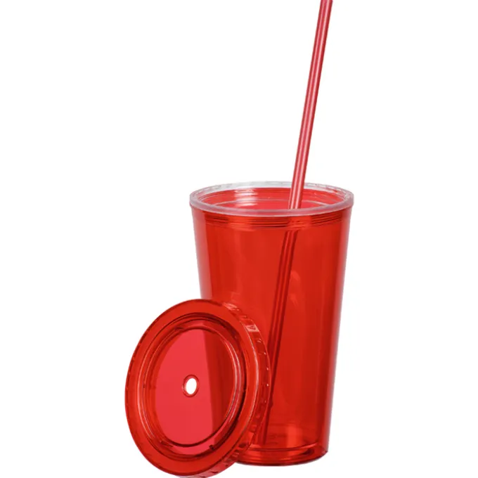 Customized Acrylic Tumbler with Straw - 16 oz