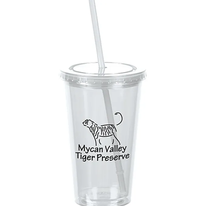 Customized Acrylic Tumbler with Straw - 16 oz
