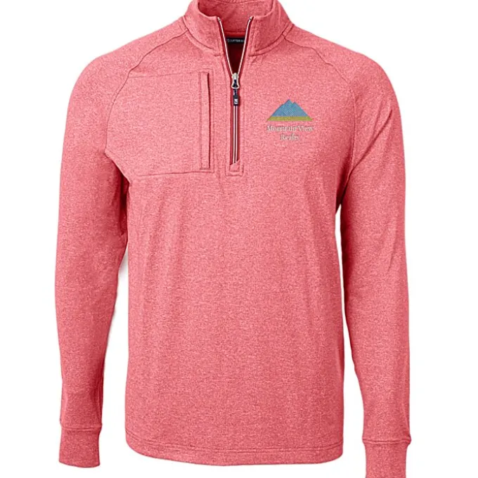 Cutter & Buck Adapt Knit Heather 1/4-Zip Pullover - Men's