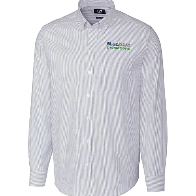 Cutter & Buck Epic Easy Care Stretch Oxford Stripe Shirt - Men's