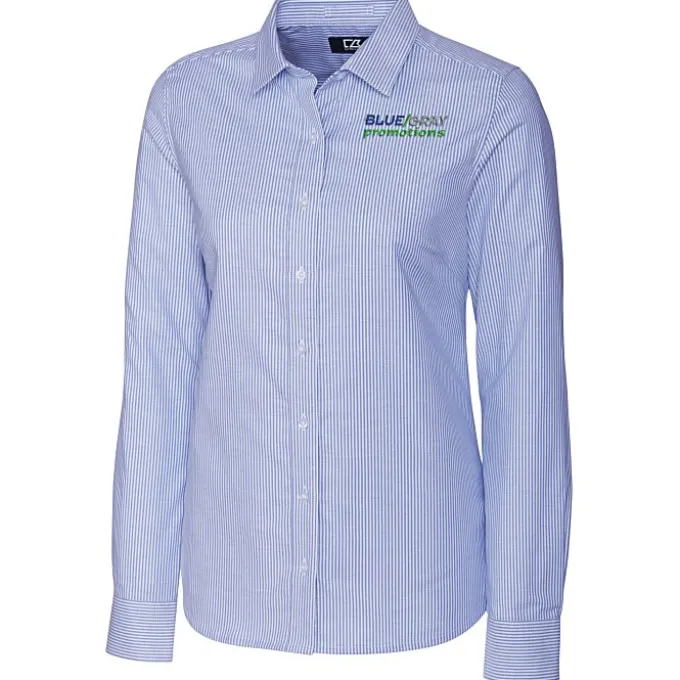 Cutter & Buck Epic Easy Care Stretch Oxford Stripe Shirt - Ladies'