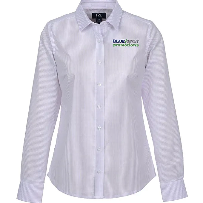 Cutter & Buck Epic Easy Care Stretch Oxford Stripe Shirt - Ladies'