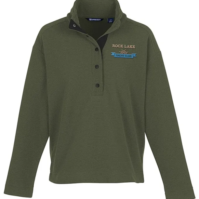 Cutter & Buck Hunt's Point Textured Fleece Snap Pullover - Ladies'