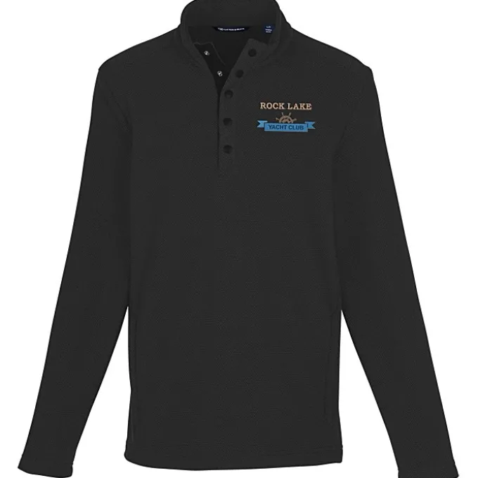 Cutter & Buck Hunt's Point Textured Fleece Snap Pullover - Men's