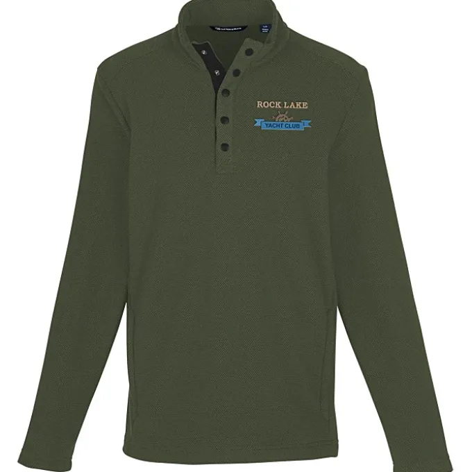 Cutter & Buck Hunt's Point Textured Fleece Snap Pullover - Men's
