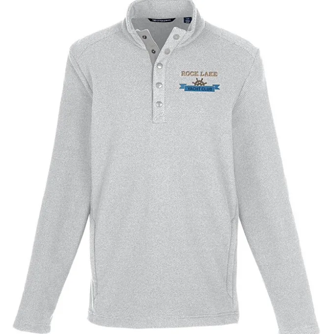 Cutter & Buck Hunt's Point Textured Fleece Snap Pullover - Men's