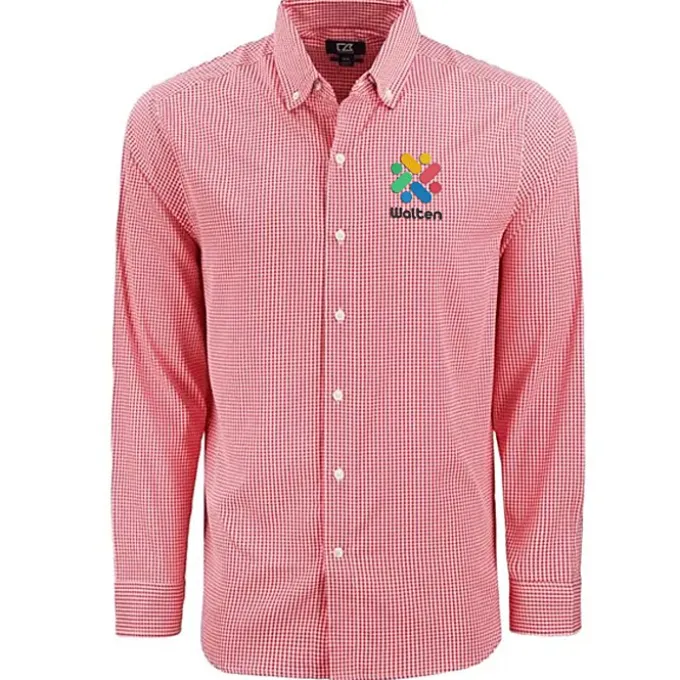 Cutter & Buck Skyline Gingham Dress Shirt - Men's