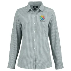 Cutter & Buck Skyline Gingham Dress Shirt - Ladies'