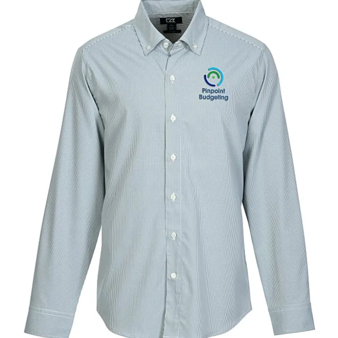 Cutter & Buck Skyline Pinstripe Dress Shirt - Men's