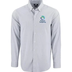 Cutter & Buck Skyline Pinstripe Dress Shirt - Men's