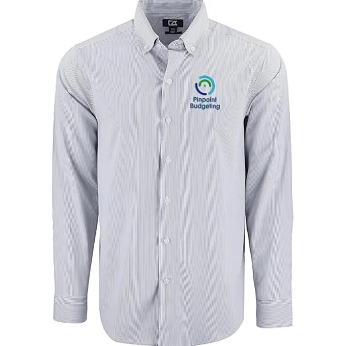 Cutter & Buck Skyline Pinstripe Dress Shirt - Men's