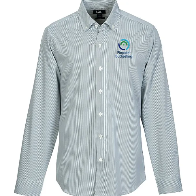 Cutter & Buck Skyline Pinstripe Dress Shirt - Men's