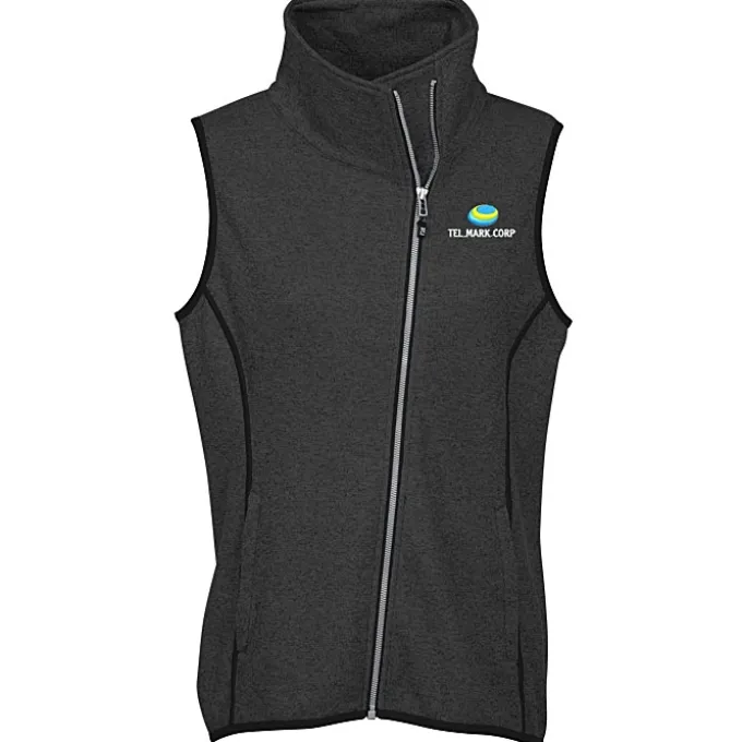 Cutter & Buck Sweater Knit Asymmetrical Fleece Vest - Ladies'