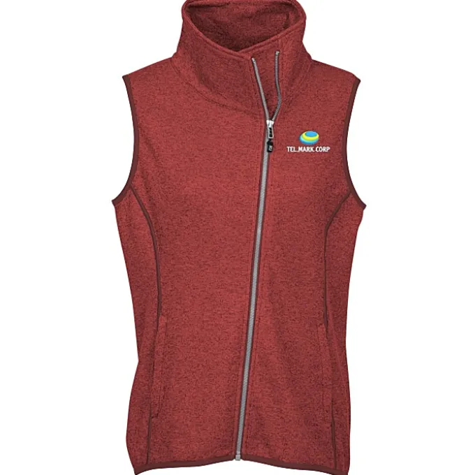 Cutter & Buck Sweater Knit Asymmetrical Fleece Vest - Ladies'