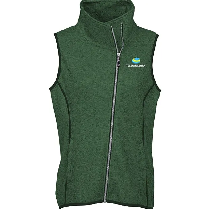 Cutter & Buck Sweater Knit Asymmetrical Fleece Vest - Ladies'