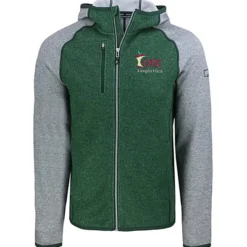 Cutter & Buck Sweater Knit Hooded Fleece Jacket - Men's