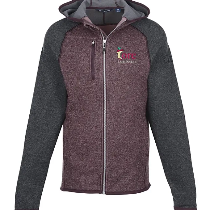 Cutter & Buck Sweater Knit Hooded Fleece Jacket - Men's