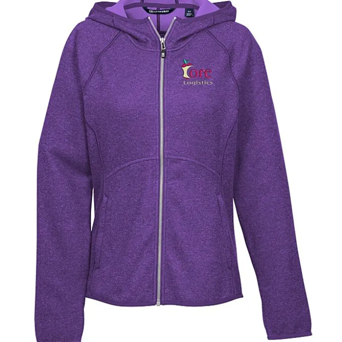 Cutter & Buck Sweater Knit Hooded Fleece Jacket - Ladies'