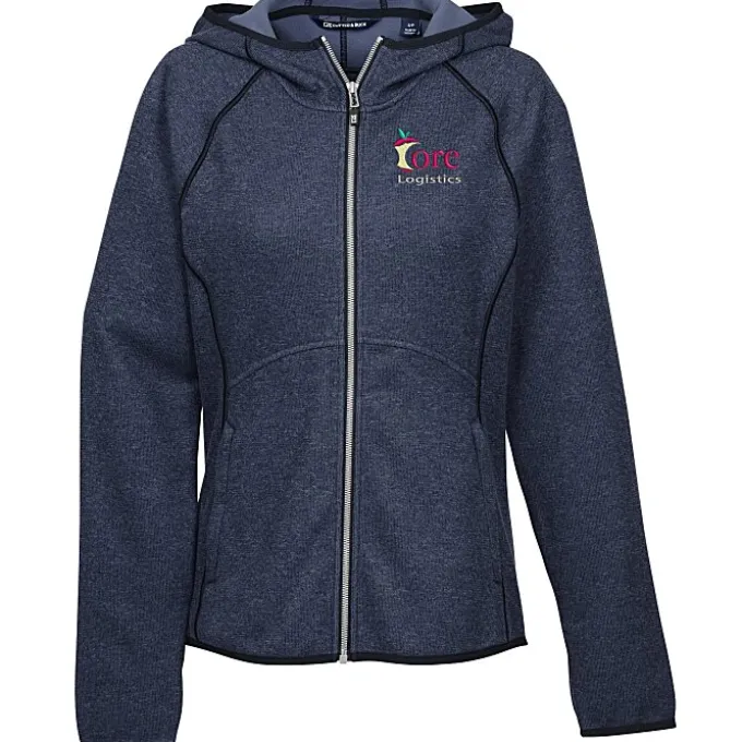 Cutter & Buck Sweater Knit Hooded Fleece Jacket - Ladies'