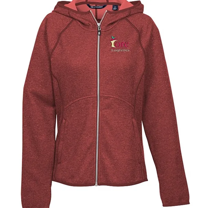 Cutter & Buck Sweater Knit Hooded Fleece Jacket - Ladies'
