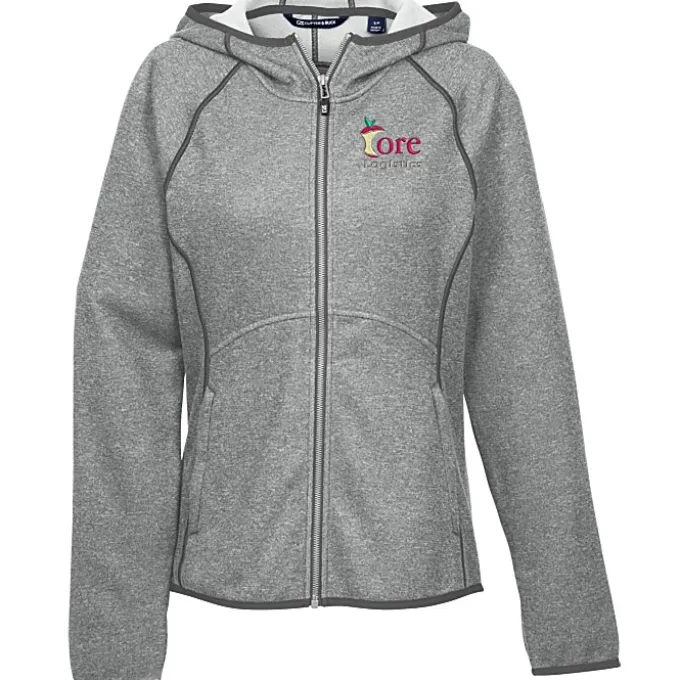 Cutter & Buck Sweater Knit Hooded Fleece Jacket - Ladies'