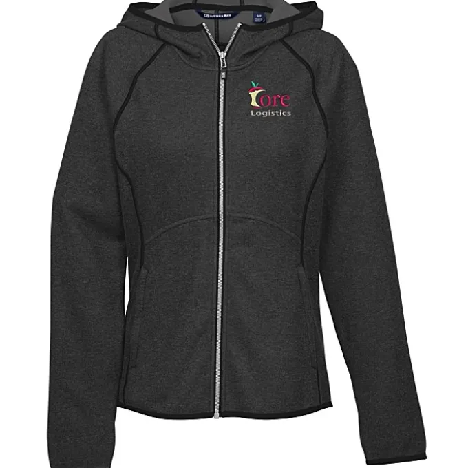Cutter & Buck Sweater Knit Hooded Fleece Jacket - Ladies'