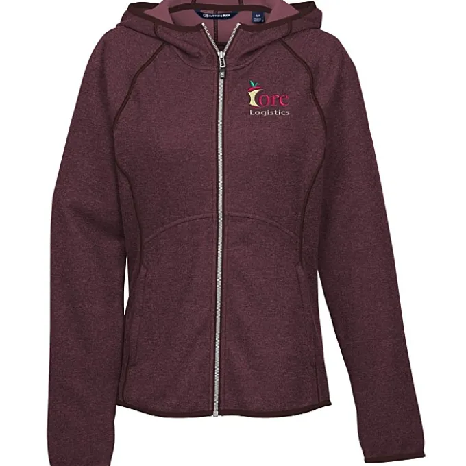 Cutter & Buck Sweater Knit Hooded Fleece Jacket - Ladies'