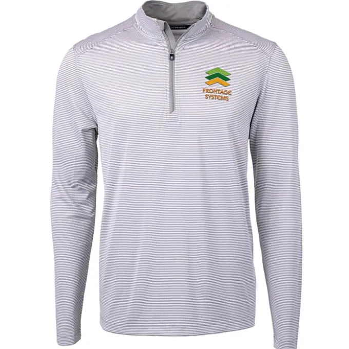 Cutter & Buck Virtue Pique Micro Stripe 1/4-Zip Pullover