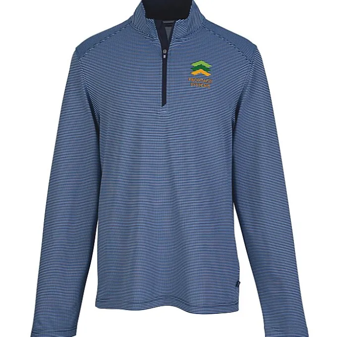 Cutter & Buck Virtue Pique Micro Stripe 1/4-Zip Pullover