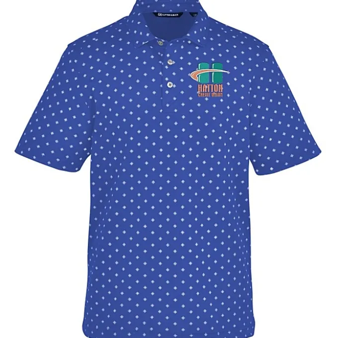 Cutter & Buck Virtue Pique Tile Print Polo