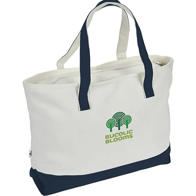 Danbury Zippered Tote - Embroidered