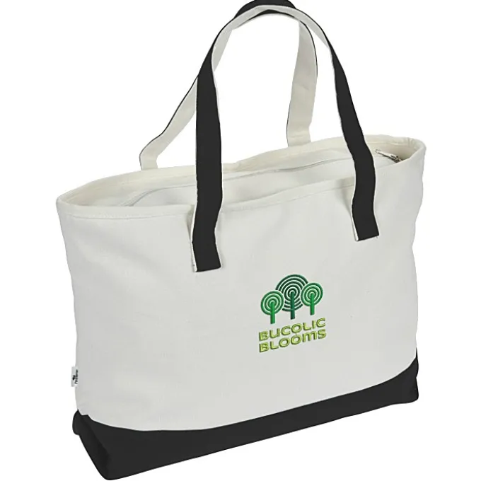 Danbury Zippered Tote - Embroidered