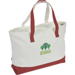 Danbury Zippered Tote - Embroidered