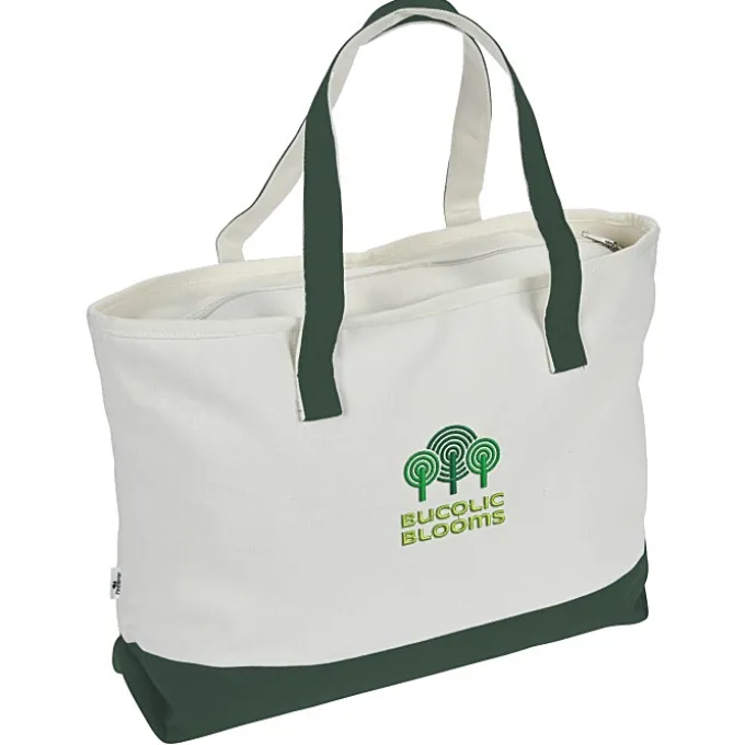 Danbury Zippered Tote - Embroidered