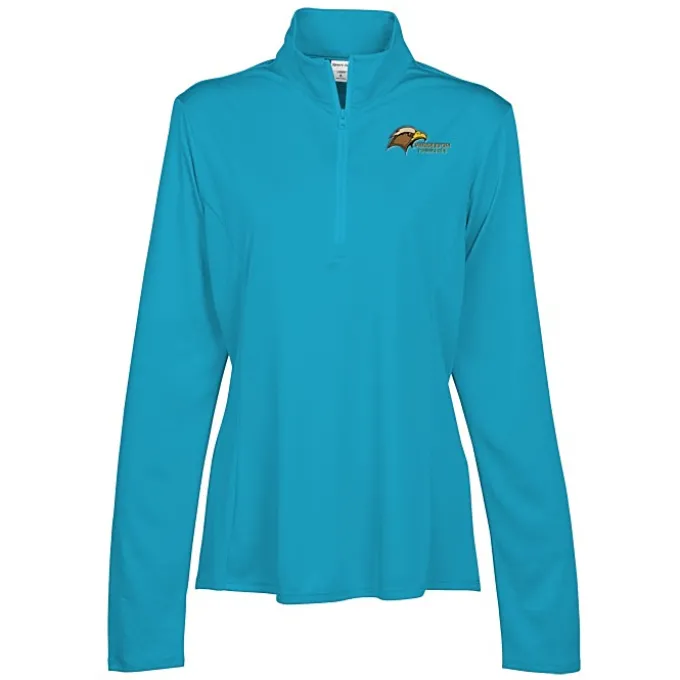 Defender Performance 1/4-Zip Pullover - Ladies' - Embroidered - 24 hr