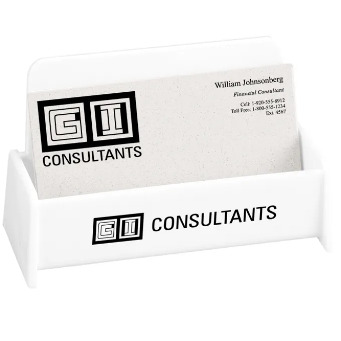Desktop Business Card Holder - Opaque - 24 hr