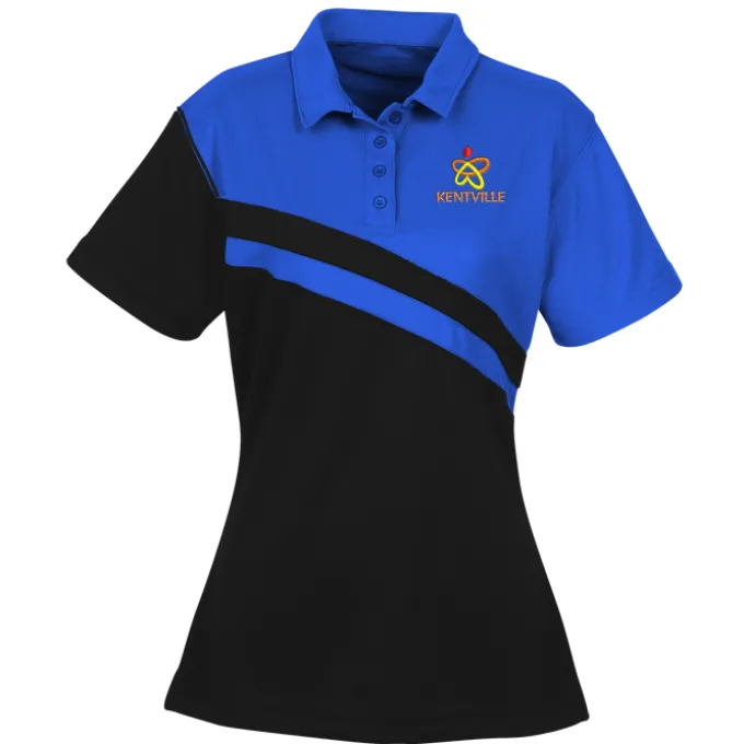 Diagonal Stripe Performance Polo - Ladies'
