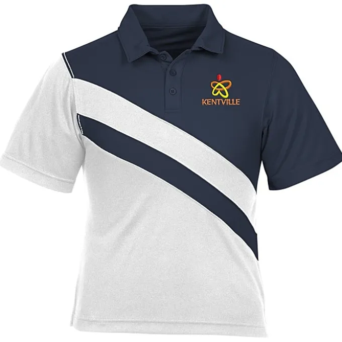 Diagonal Stripe Performance Polo - Men's