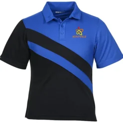 Diagonal Stripe Performance Polo - Men's