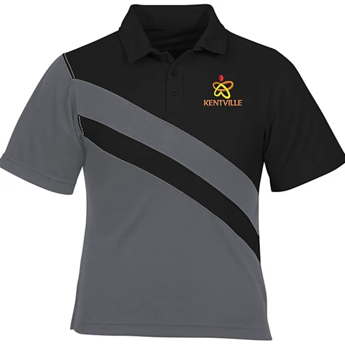 Diagonal Stripe Performance Polo - Men's