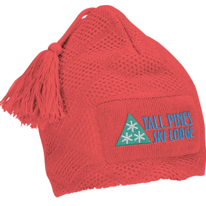 Diamond Knit Pom Pom Beanie