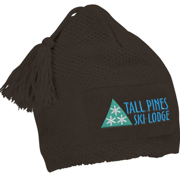 Diamond Knit Pom Pom Beanie