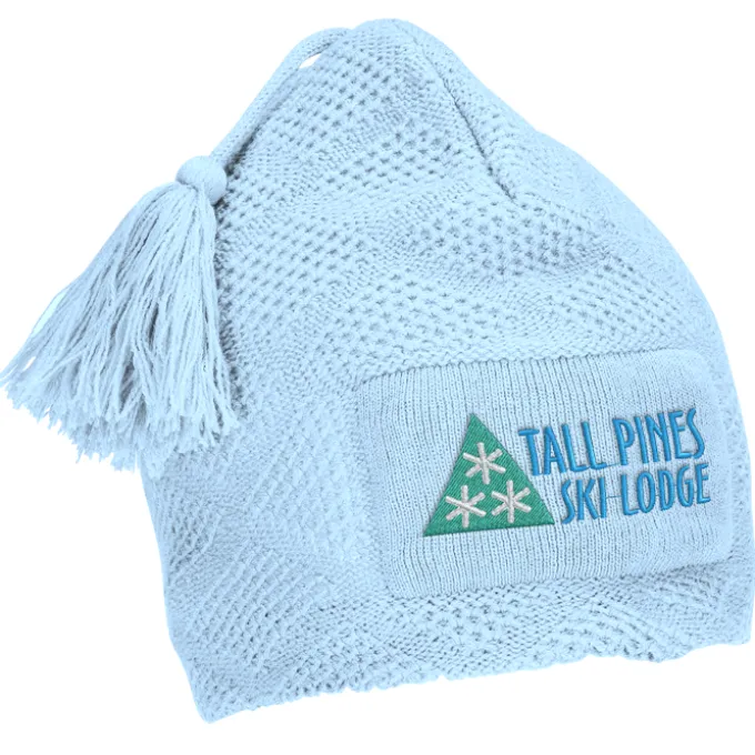 Diamond Knit Pom Pom Beanie