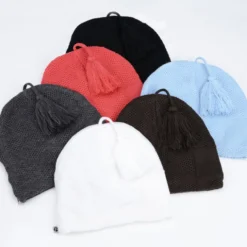 Diamond Knit Pom Pom Beanie