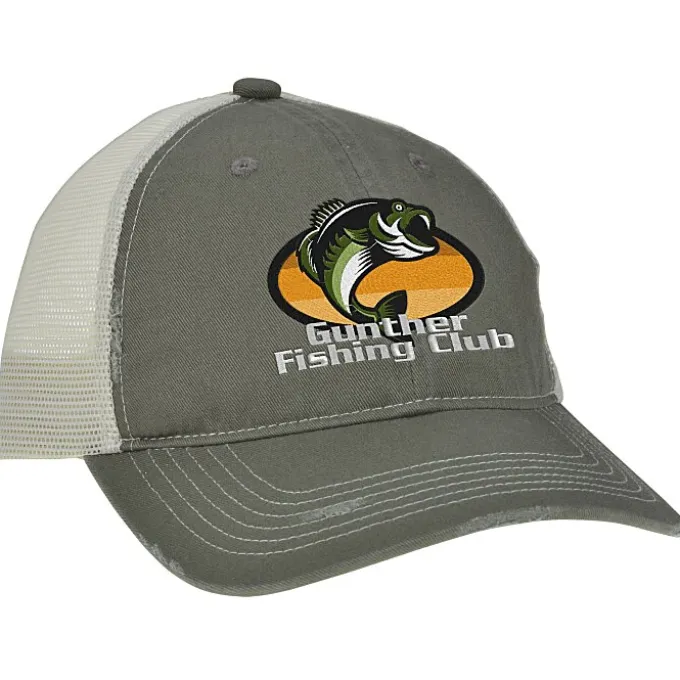 Distressed Edge Mesh Back Cap