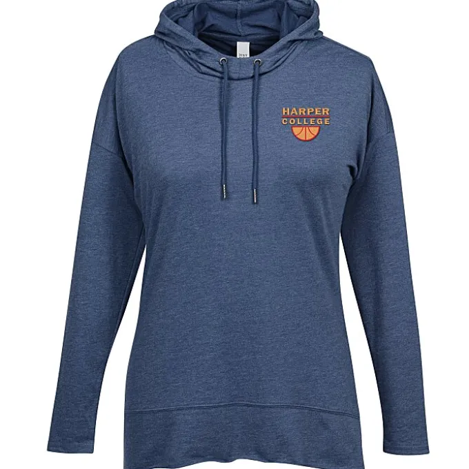 District Lightweight Terry Hoodie - Ladies' - Embroidered