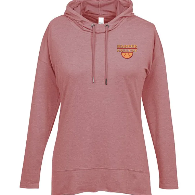 District Lightweight Terry Hoodie - Ladies' - Embroidered