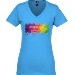 District Perfect Blend V-Neck T-Shirt - Ladies' - Full Color